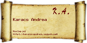 Karacs Andrea névjegykártya